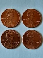 4x one cents 2009 prachtig usa  kk f.20.4, Ophalen of Verzenden, Noord-Amerika