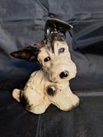 Vintage Beeldje Keramieken Zittende Terrier Hondje, Ophalen