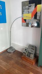 Vintage Chromen Booglamp, Huis en Inrichting, Lampen | Vloerlampen, Gebruikt, Ophalen of Verzenden, Metaal, Modern