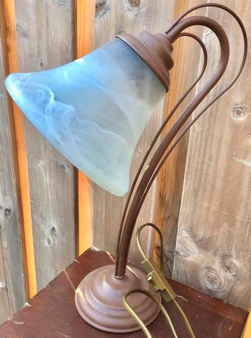 MOOIE MASSIVE ROESTBRUINE STAANDE LAMP / TAFELLAMP beschikbaar voor biedingen