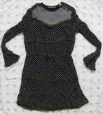 Scotch & Soda jurk S, zwart goud wit voile, Le Jardin d'Apus, Kleding | Dames, Jurken, Zwart, Scotch & Soda, Ophalen of Verzenden