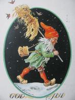 Antieke Kaart uit 1921 - Jenny Nyström / Kabouter Vogels, Verzenden, 1920 tot 1940, Gelopen, Feest(dag)