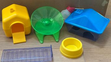 Kooi voor hamster en knaagdieren – complete set! beschikbaar voor biedingen