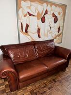 2 Stijlvolle leren bank, Huis en Inrichting, Banken | Bankstellen, Gebruikt, 150 tot 200 cm, Tweepersoons, Ophalen of Verzenden