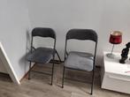 2x Comfortabele Klapstoelen (Grijs/Antraciet), Ophalen, Zo goed als nieuw, Campingstoel