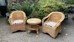 Rotan bamboe set, 2 zitplaatsen, Rotan, Ophalen of Verzenden, Zo goed als nieuw