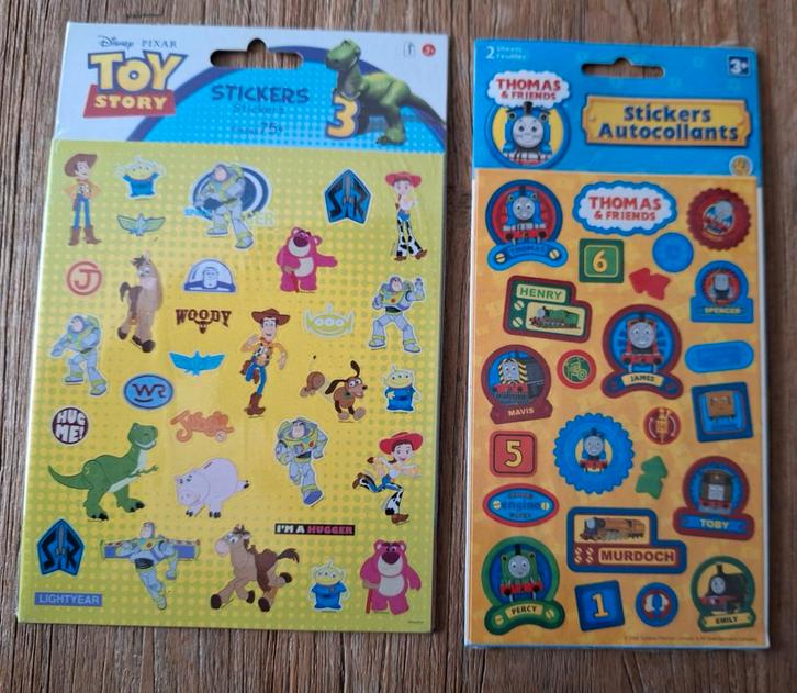 Stickervellen van Toy Story en Thomas de trein, Hobby en Vrije tijd, Stickers en Plaatjes, Nieuw, Meerdere stickers, Ophalen of Verzenden