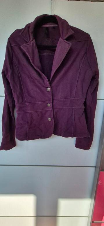 Jasje/colbert, aubergine kleur, maat L beschikbaar voor biedingen