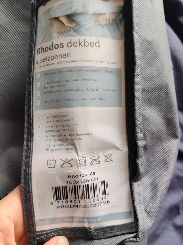 Snoozing kids dekbed Rhodos vier seizoenen, Kinderen en Baby's, Dekens, Slaapzakjes en Inbakerproducten, Gebruikt, Deken, 100 cm of meer