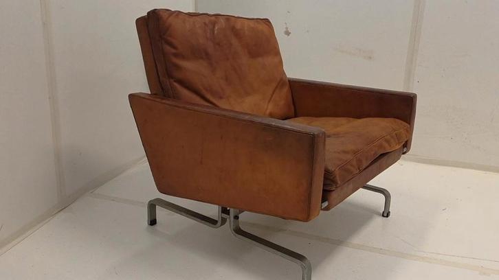 Poul Kjaerholm pk31 Kold Christensen ( fritz hansen ), Huis en Inrichting, Fauteuils, Leer, 75 tot 100 cm, Ophalen