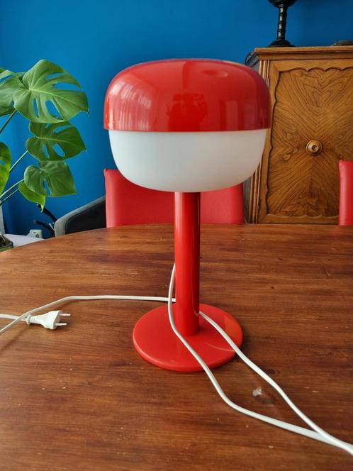 Rode tafellamp, Huis en Inrichting, Lampen | Tafellampen, Zo goed als nieuw, Minder dan 50 cm, Ophalen