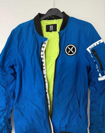 CoolCat maat158/164 blauw/neon groen zomerjas stoere jas beschikbaar voor biedingen