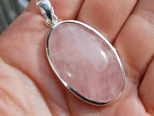 Vanoli 925 zilveren kettinghanger met rozenkwarts, Sieraden, Tassen en Uiterlijk, Kettinghangers, Nieuw, Zilver, Roze, Overige voorstellingen