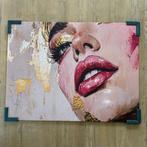 Canvas schilderij vrouw roze goud - 100x75 cm, Huis en Inrichting, Woonaccessoires | Schilderijen, Tekeningen en Foto's, Oorspronkelijke maker