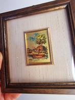 Zeldzaam 1960 gemerkt 23kt goud schilderij, Antiek en Kunst, Kunst | Schilderijen | Klassiek, Ophalen of Verzenden