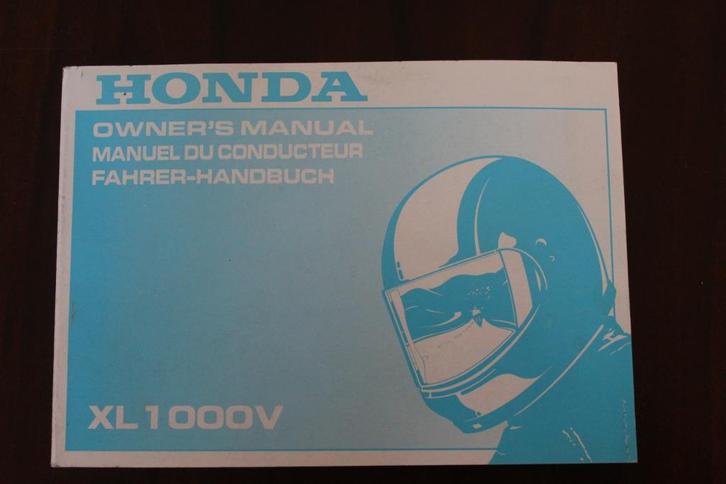 Honda XL1000V 1998 motorcycle owner's manual XL 1000 V, Motoren, Handleidingen en Instructieboekjes, Honda, Ophalen of Verzenden