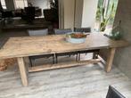 Landelijke eettafel kloostertafel 250 x 90 cm, Ophalen, Gebruikt, Eikenhout, 200 cm of meer