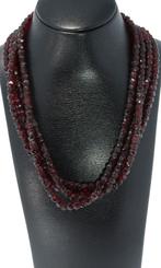 Granaten antiek 4-strengs ketting dames 14k slot goud meisje, Sieraden, Tassen en Uiterlijk, Antieke sieraden, Ophalen of Verzenden