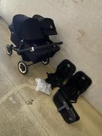 Bugaboo donkey 2 Twin all black, Gebruikt, Verstelbare duwstang, Bugaboo, Ophalen of Verzenden