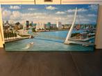 Skyline Rotterdam Schilderij - Frank v.d. Burg Anno 2000, Antiek en Kunst, Ophalen
