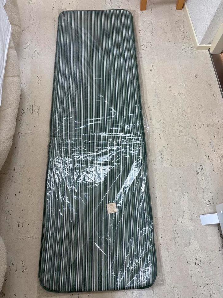 Ligstoel Kussen - Groen Wit Gestreept, Tuin en Terras, Ligbedden, Nieuw, Textileen, Ophalen