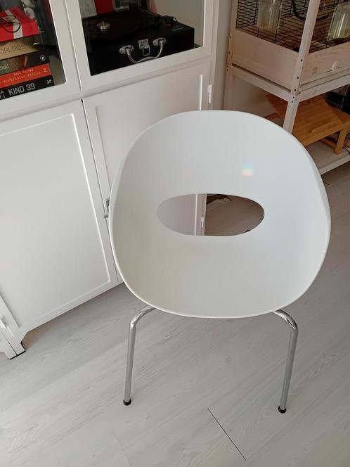 Sintesi Vintage stoel uit Italië 3 stuks, Huis en Inrichting, Stoelen, Gebruikt, Drie, Kunststof, Metaal, Wit, Ophalen