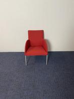 Vergaderstoel Kembo, rood, aluminium 4-poot, Huis en Inrichting, Stoelen, Gebruikt, Eén, Ophalen, Rood