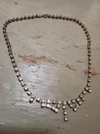 Vintage antieke costume jewelry ketting strass rhinestones, Sieraden, Tassen en Uiterlijk, Antieke sieraden, Ophalen of Verzenden