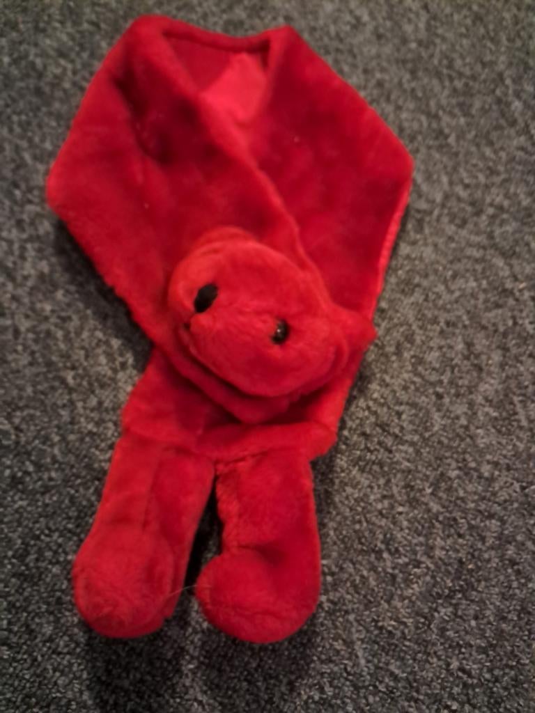 Leuke rode sjaal met dierengezicht, Kinderen en Baby's, Babykleding | Mutsen, Sjaals en Wanten, Jongetje of Meisje, Ophalen of Verzenden