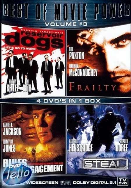 Reservoir Dogs, Frailty, Rules of Engagement & Steal, OS NL, Cd's en Dvd's, Dvd's | Thrillers en Misdaad, Zo goed als nieuw, Actiethriller