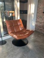 Draaistoel, Huis en Inrichting, Fauteuils, Ophalen, Minder dan 75 cm, Leer, Zo goed als nieuw