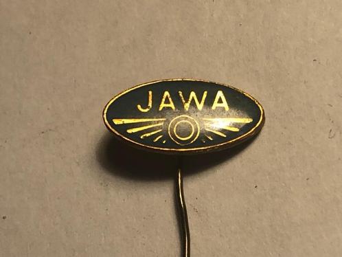 Epoxy JAWA Motormerk Speld (Blauw/Messingkleur)., Verzamelen, Speldjes, Pins en Buttons, Zo goed als nieuw, Speldje of Pin, Transport