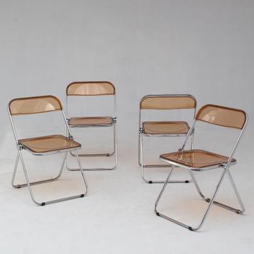 Set of 4 Vintage Plia Folding Chairs by Giancarlo Piretti, 1 beschikbaar voor biedingen