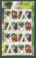 WWF postzegelvel van de Westafrikaanse Franjeaap, Ophalen of Verzenden, Postfris, Dier of Natuur