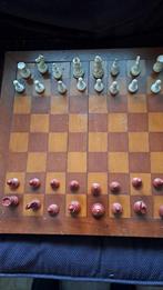 Vintage Schaakspel + schaakbord, Hobby en Vrije tijd, Gezelschapsspellen | Bordspellen, Een of twee spelers, Ophalen of Verzenden