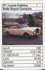 Kw1488 autokaartje rolls royce corniche (h1), Ophalen of Verzenden, Zo goed als nieuw, Auto's