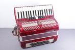 K006 Parrot Accordeon, Gebruikt, 80-bas, Toetsaccordeon, Met riemen