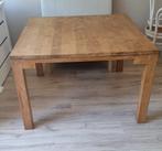 vierkante robuste zware teak eettafel, Huis en Inrichting, Tafels | Eettafels, Ophalen, Gebruikt, Vierkant, Vier personen
