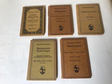 5 technische boekjes serie Sammlung Göschen. beschikbaar voor biedingen