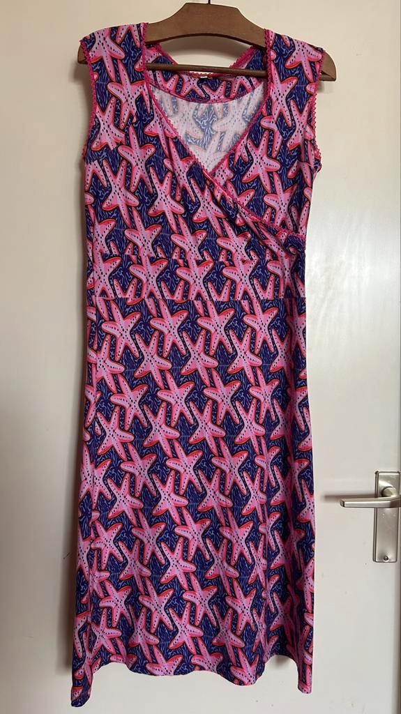Mouwloze Tante Betsy jurk Cross Starfish Purple maat M, Kleding | Dames, Jurken, Zo goed als nieuw, Maat 38/40 (M), Paars, Knielengte