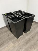 4 stuks plantenbak CAPI 32x32x60 cm zwart, Ophalen, Tuin, Kunststof, Minder dan 60 cm