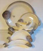 antiek Waechtersbach visservies schotel borden + bijzet, Verzenden