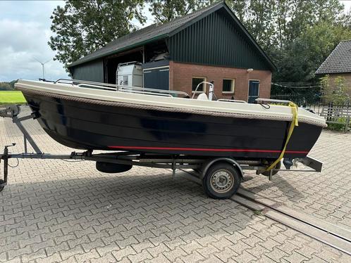 Clever 460 open met yamaha 4takt 8 pk en trailer, Watersport en Boten, Sloepen, Gebruikt, Tot 10 pk, 3 tot 6 meter, Buitenboordmotor