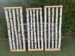 Roomdivider van berkenboomstammen drie maal 60cm x 166cm, Huis en Inrichting, Ophalen, Zo goed als nieuw