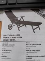 verrijdbare ligstoel met kussen, Tuin en Terras, Ophalen of Verzenden, Zo goed als nieuw, Kunststof, Verstelbaar