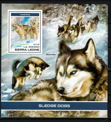 sierra leone 2018  pf blok honden dogs zoogdieren 1 beschikbaar voor biedingen