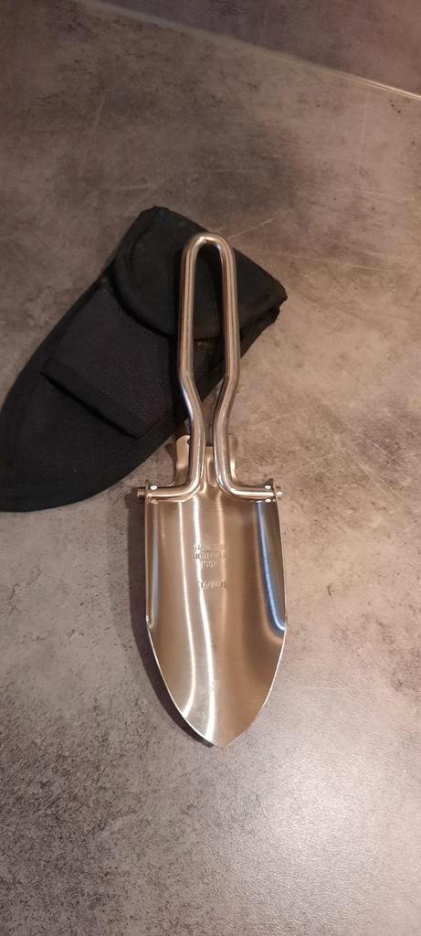 Opvouwbare Kampeerschep RVS + Nylon Etui, Tuin en Terras, Hand-tuingereedschap, Ophalen of Verzenden