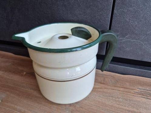 Emaille melkkoker crème, Antiek en Kunst, Antiek | Emaille, Ophalen of Verzenden