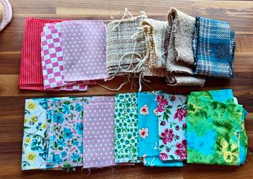 Grote partij stoffen (diverse kleuren/prints/materialen) beschikbaar voor biedingen