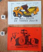 QSL kaart 2x bulldozer yankee zulu Riemst /soleurre terence, Verzamelen, Ophalen of Verzenden